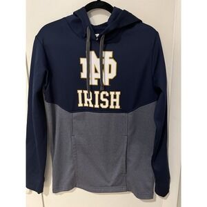 Fanatics Notre‎ Dame Fighting Irish Hooded Sweatshirt Mens Small Blue Hoodie